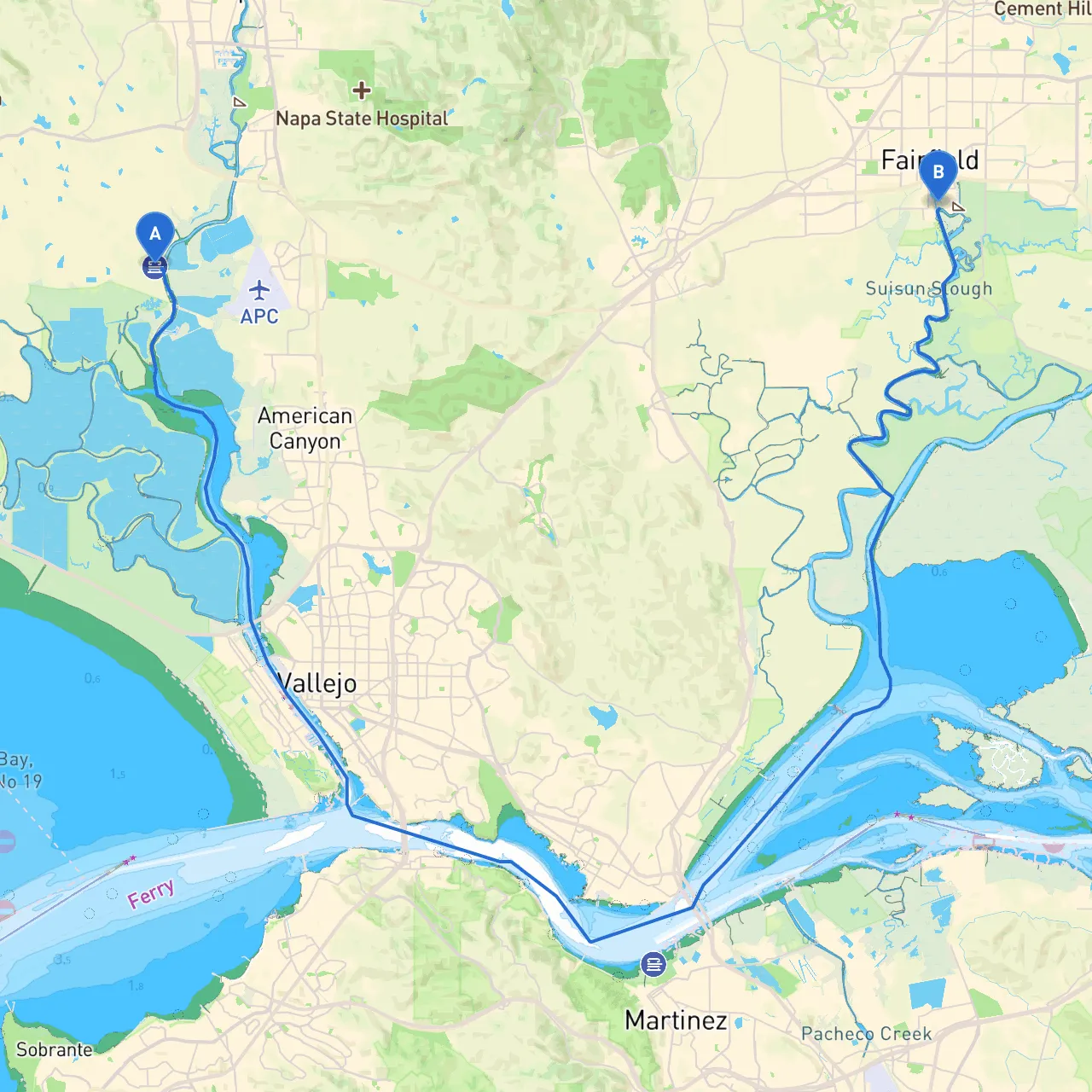 Napa to Suisun City