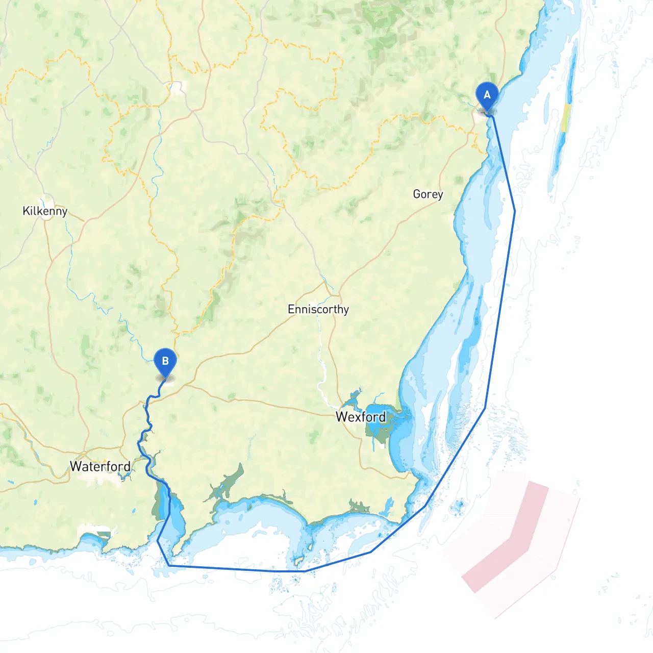 Wicklow to Wexford