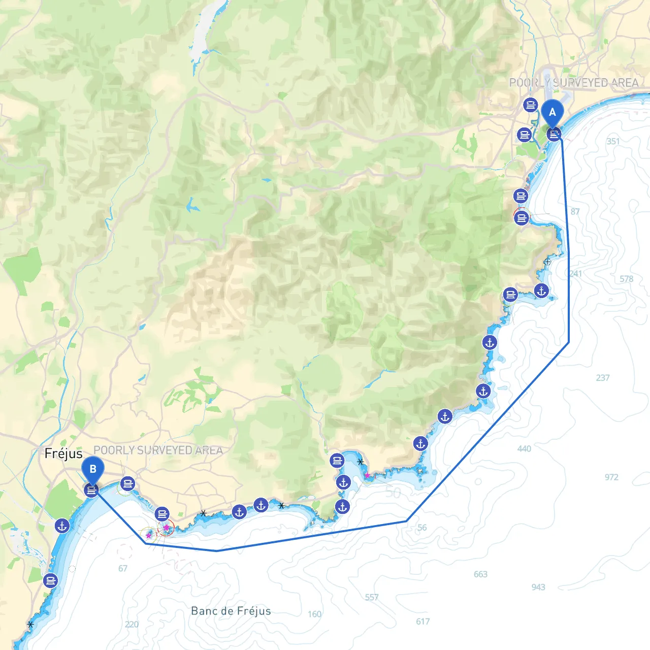 Cannes to Frejus