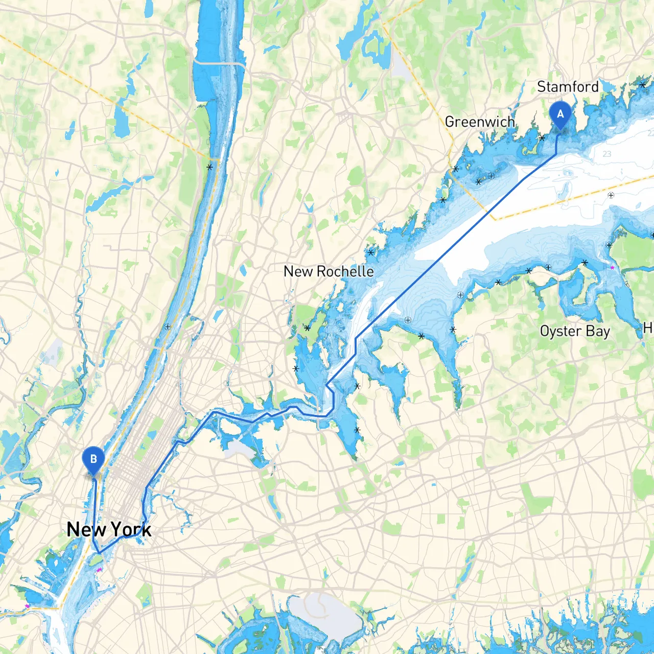 Stamford to Hoboken