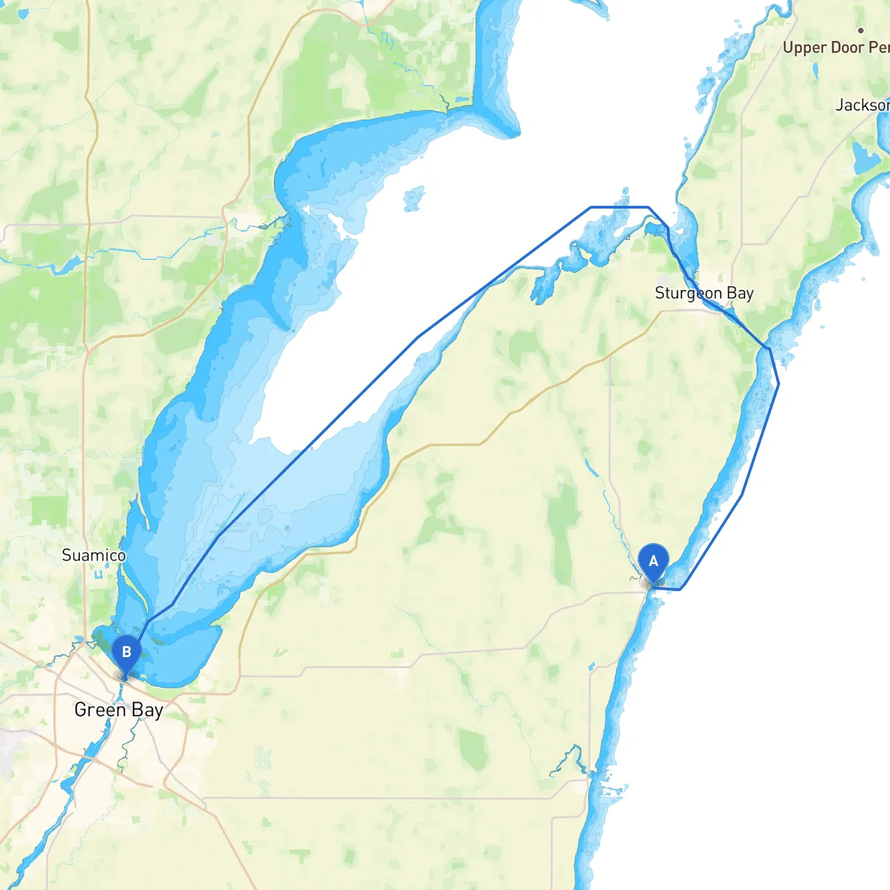 Algoma to Green Bay