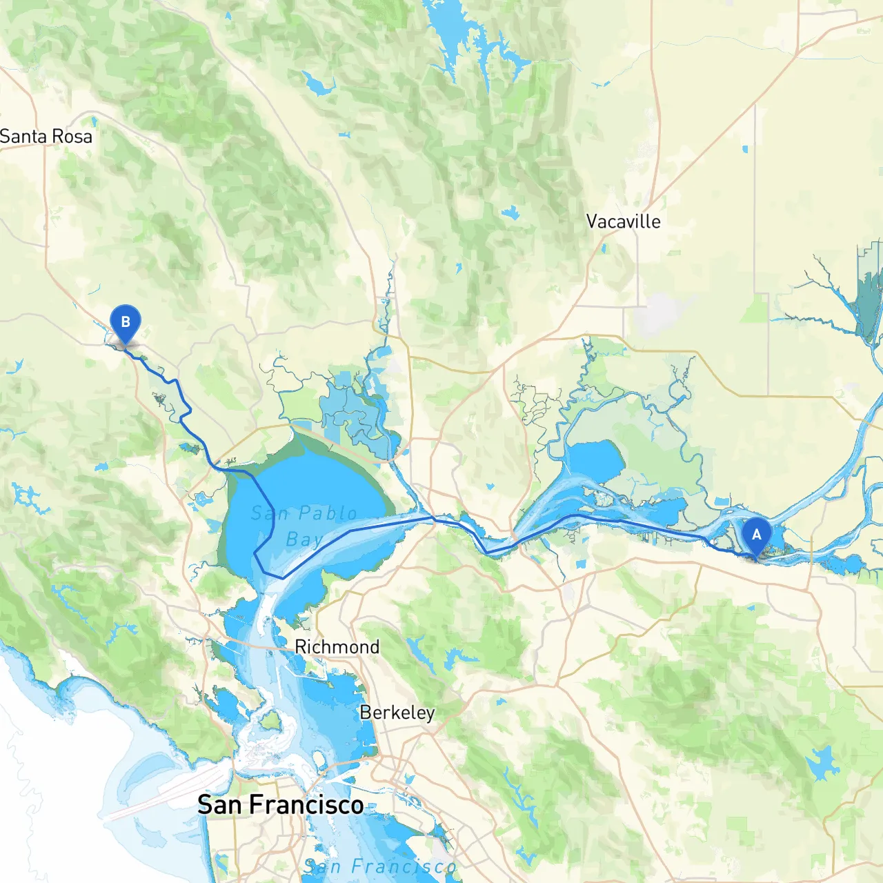 Antioch to Petaluma