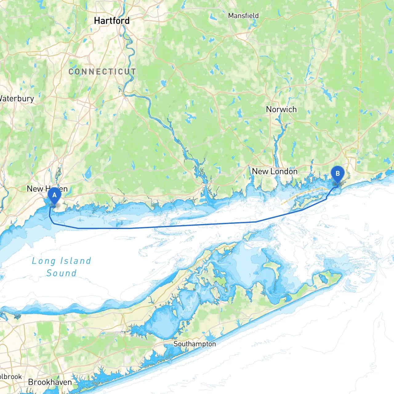 New Haven to Westerly