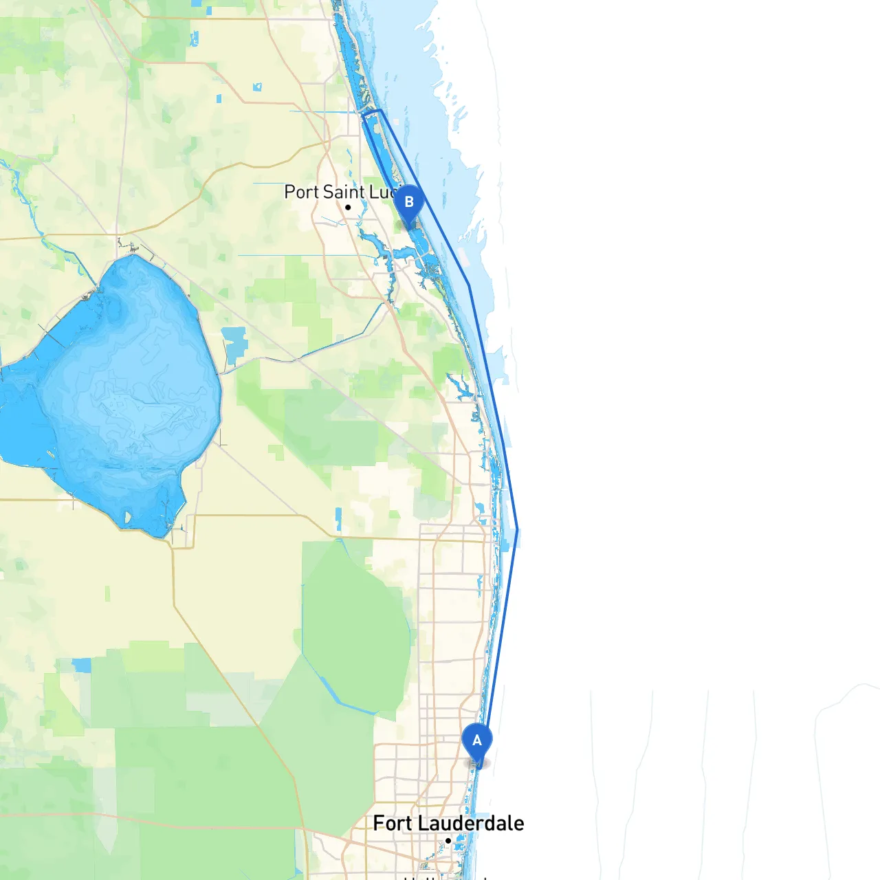 Pompano Beach to Jensen Beach
