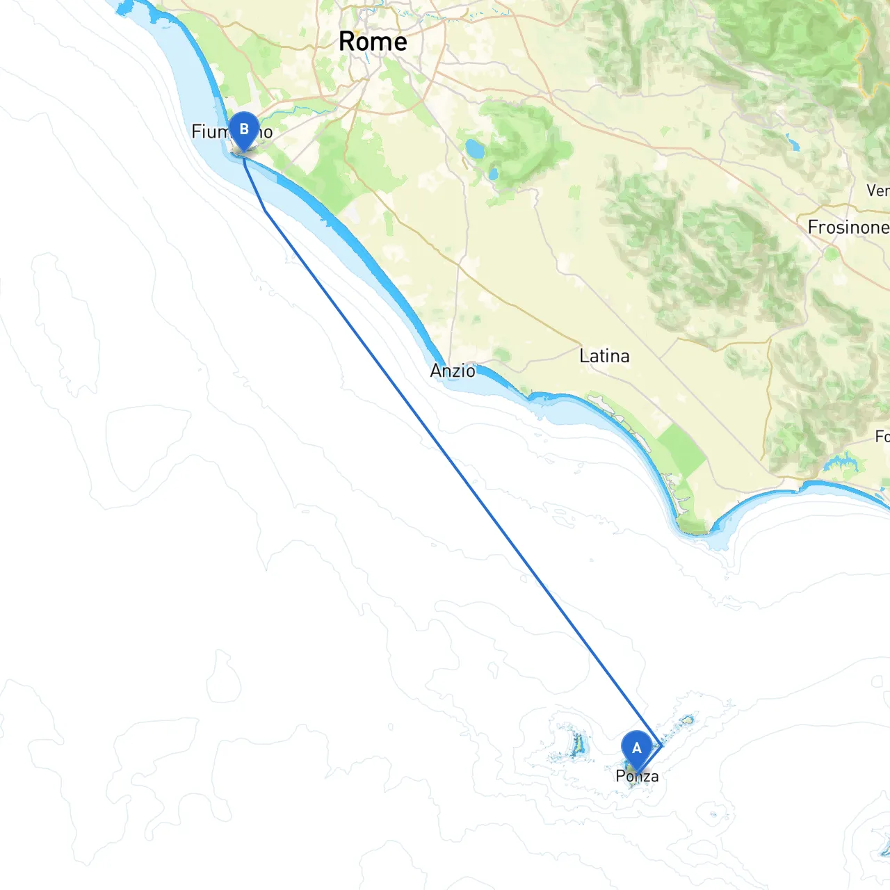 Ponza to Rome