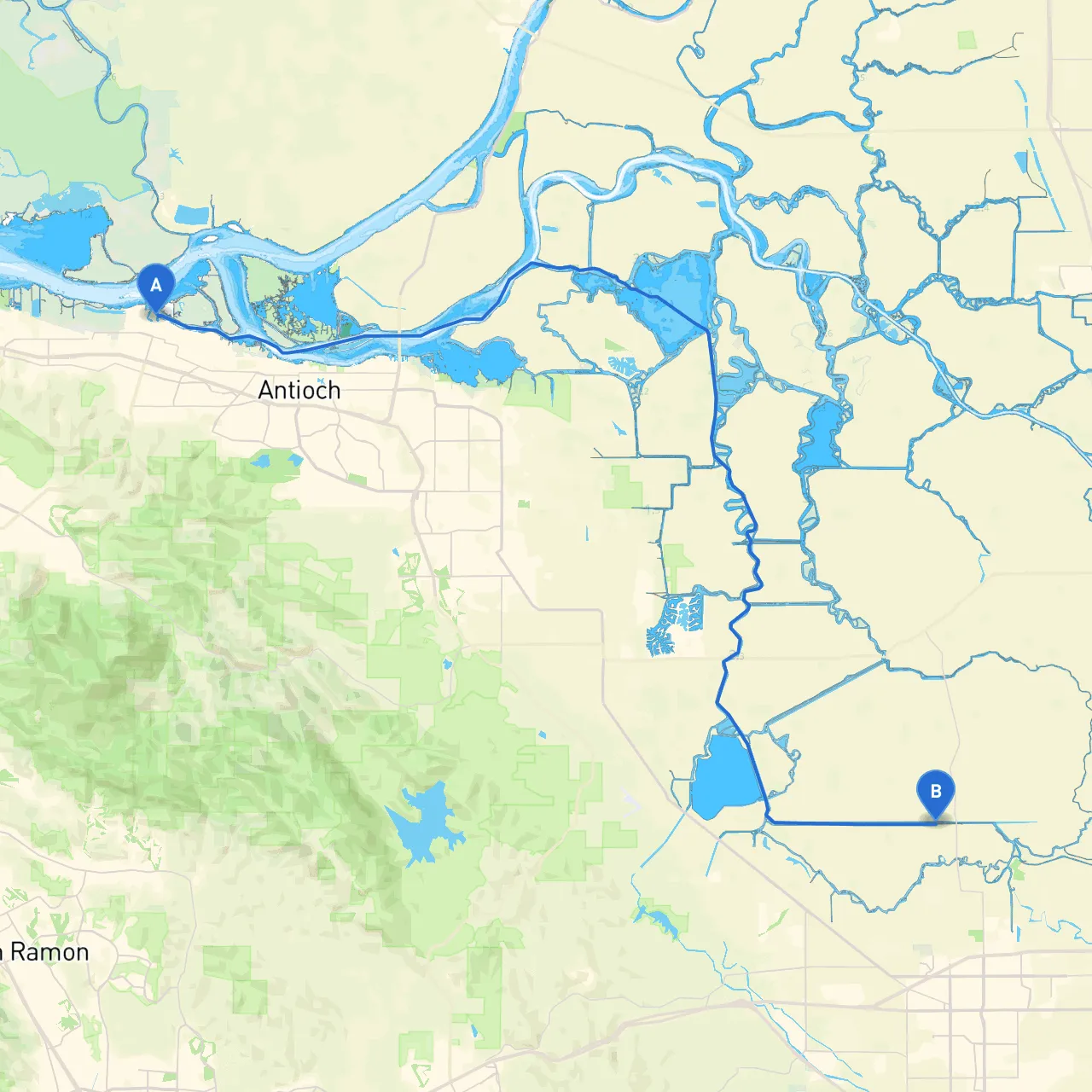 Pittsburg to Tracy