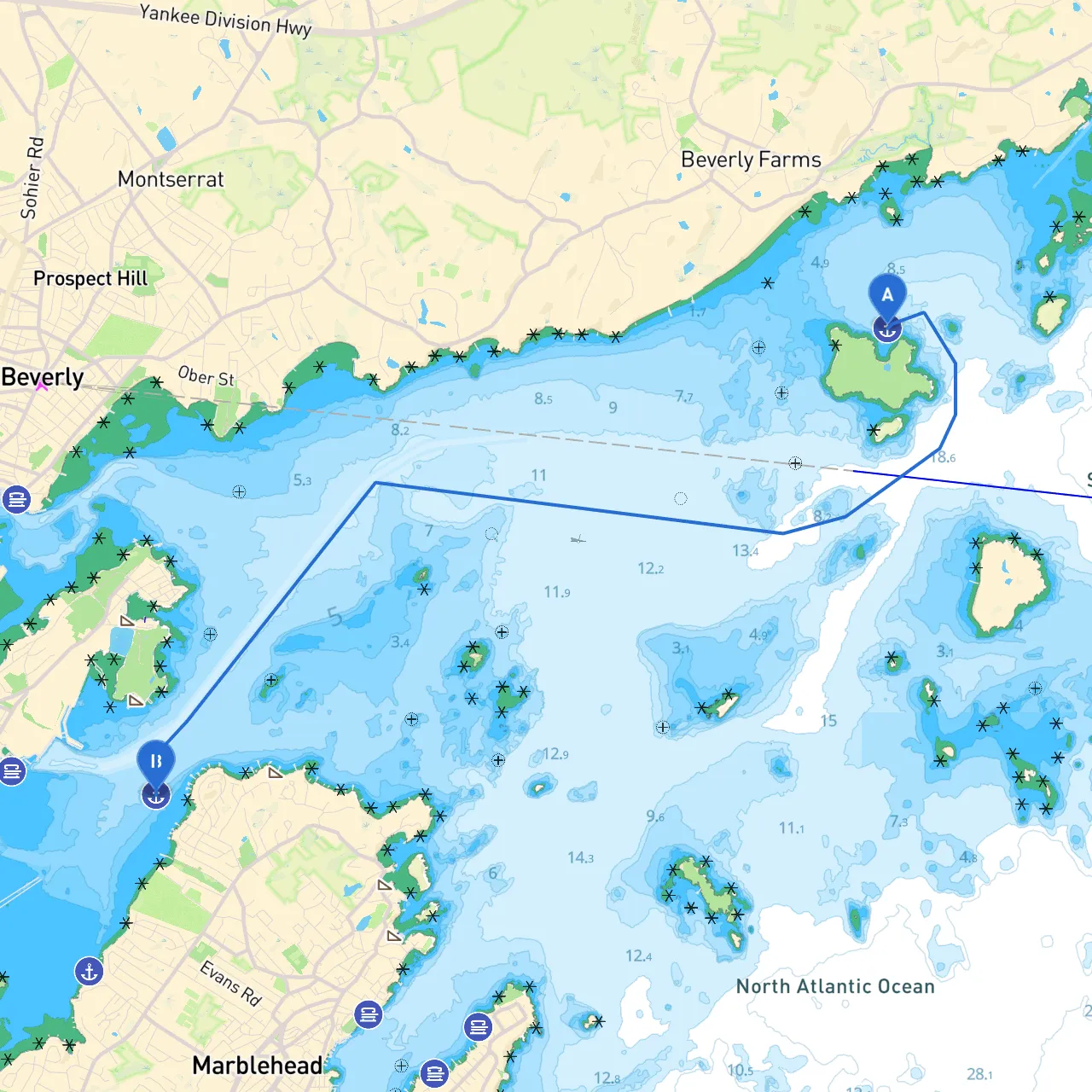 Salem to Marblehead