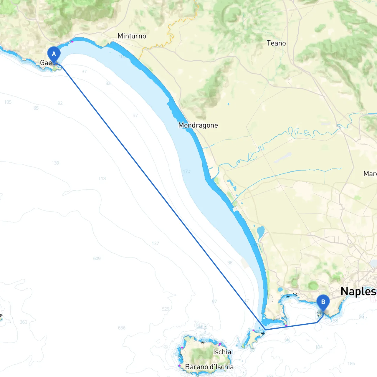 Gaeta to Naples