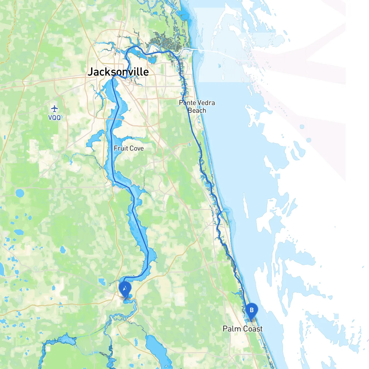 Palatka to Palm Coast