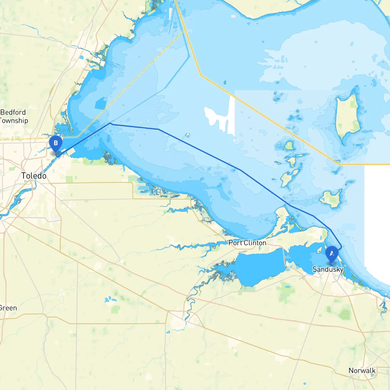 Sandusky to Toledo