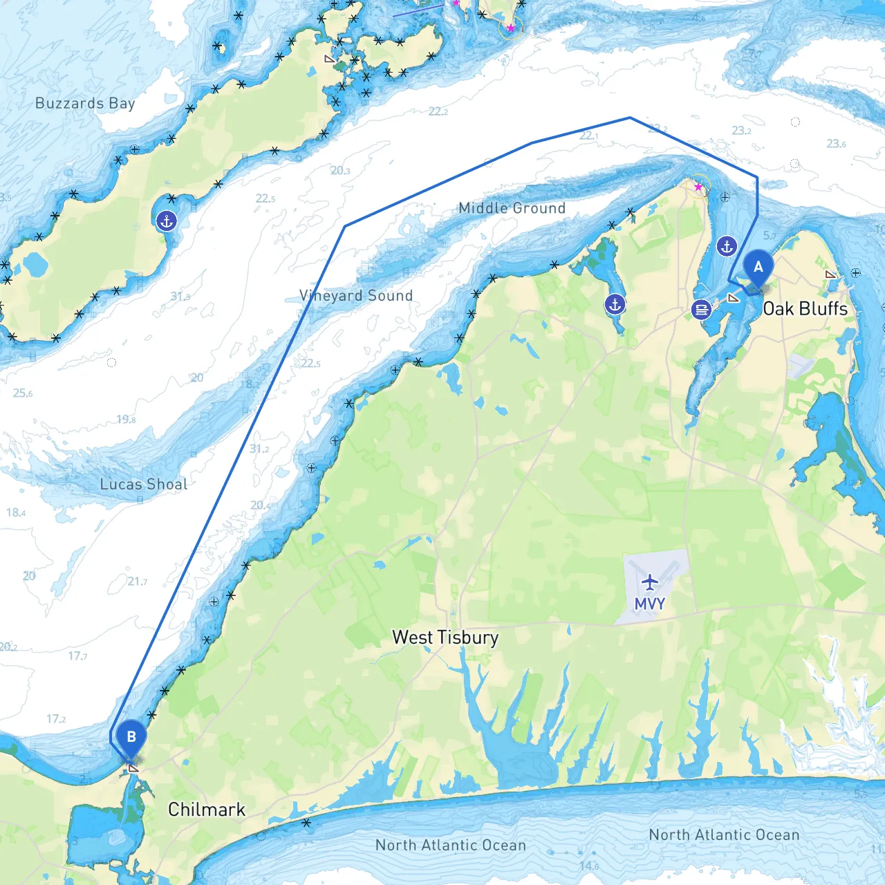 Oak Bluffs to Chilmark