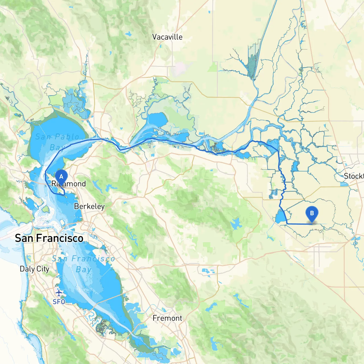 Richmond to Tracy
