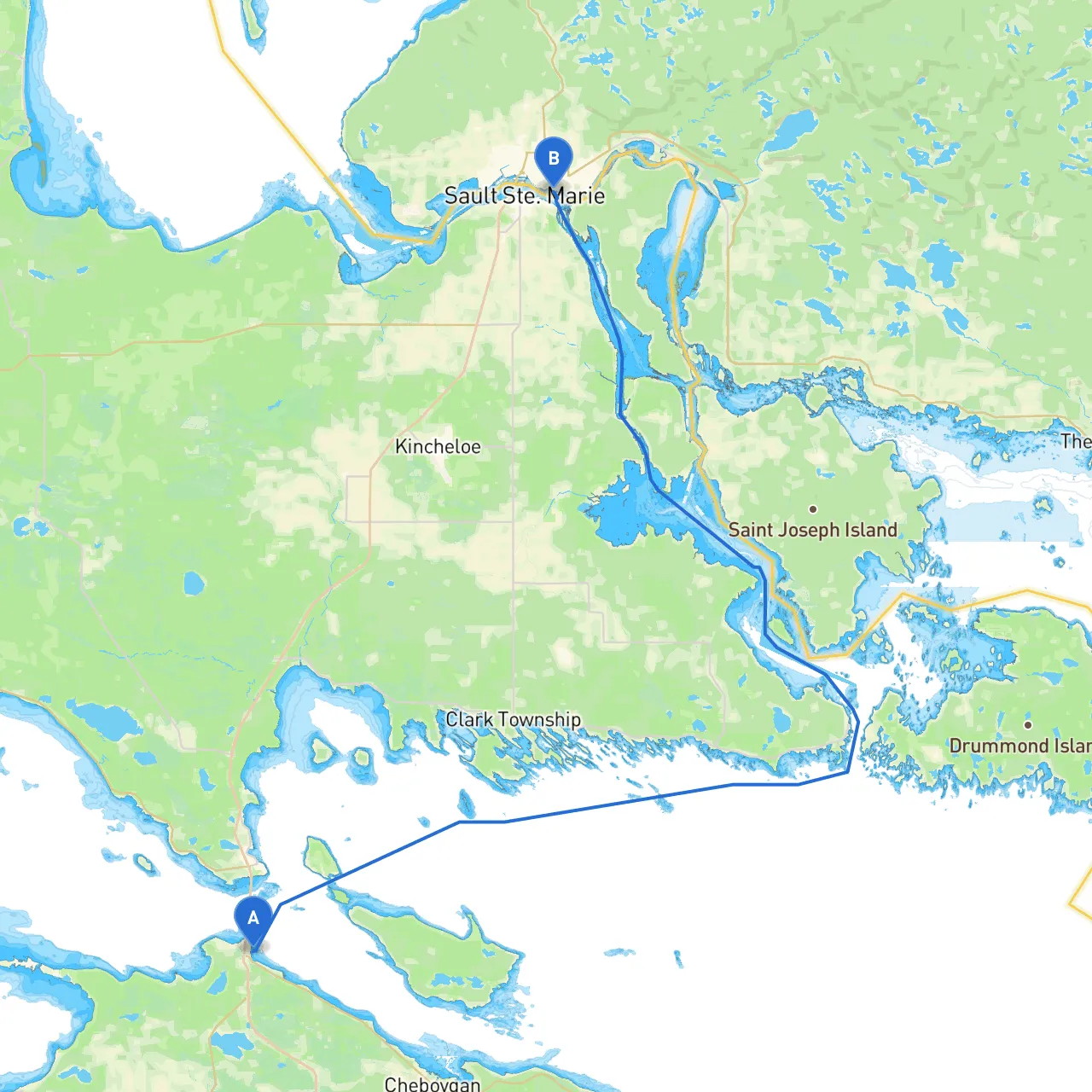 Mackinaw City to Sault Ste. Marie