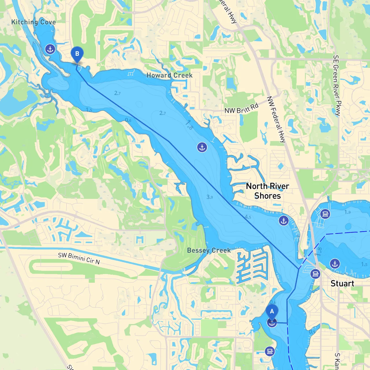 Palm City to Port St. Lucie