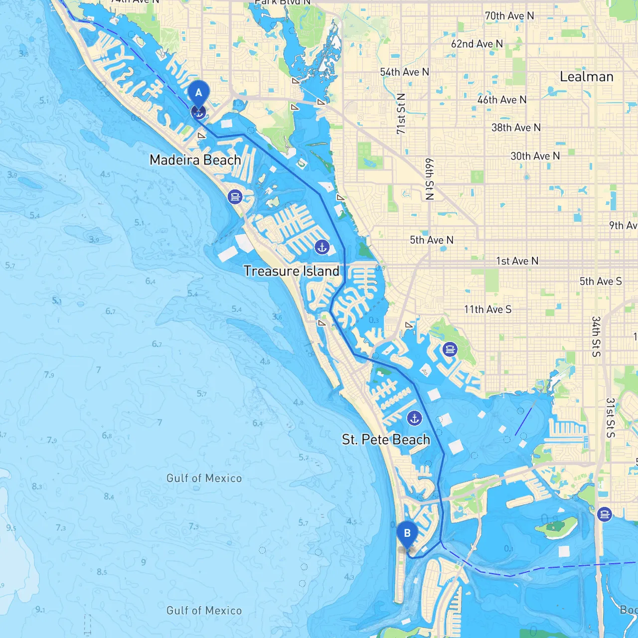 Madeira Beach to St. Pete Beach