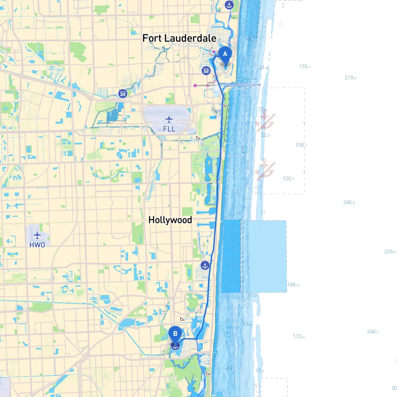 Fort Lauderdale to North Miami Beach