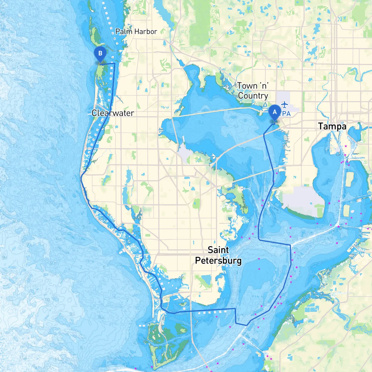 Tampa to Dunedin