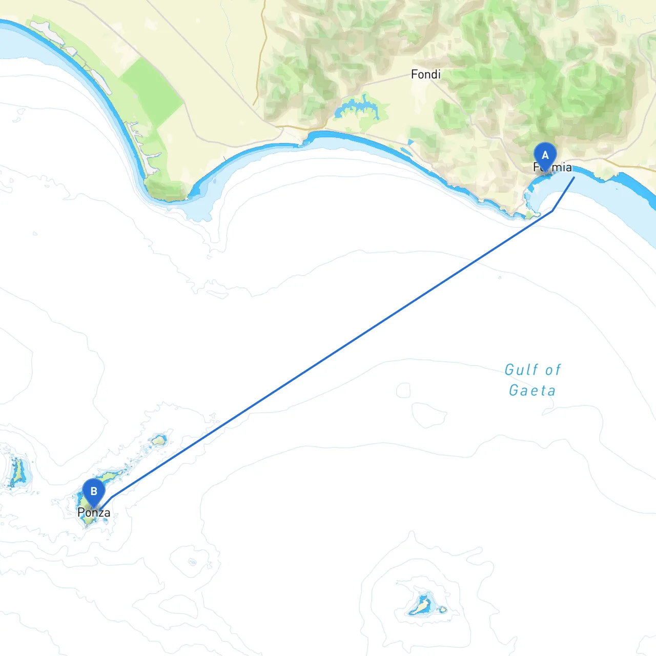 Formia to Ponza