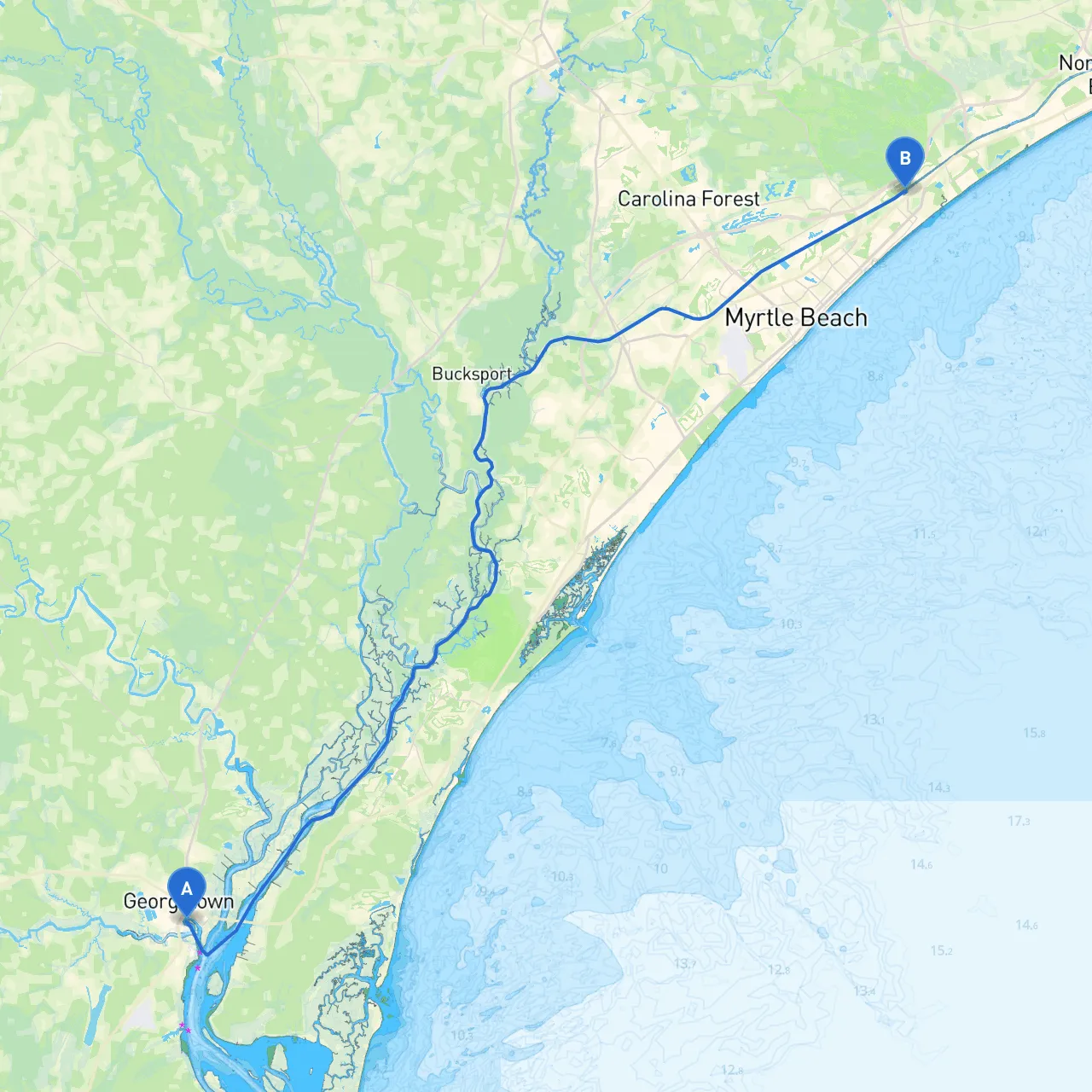 Georgetown to Myrtle Beach