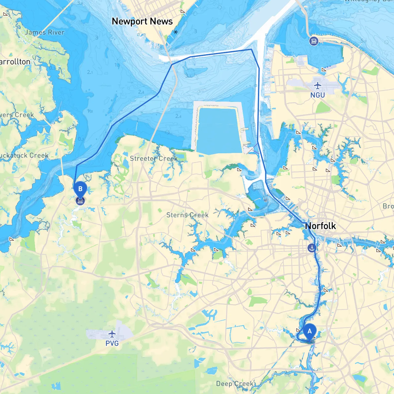 Chesapeake to Suffolk