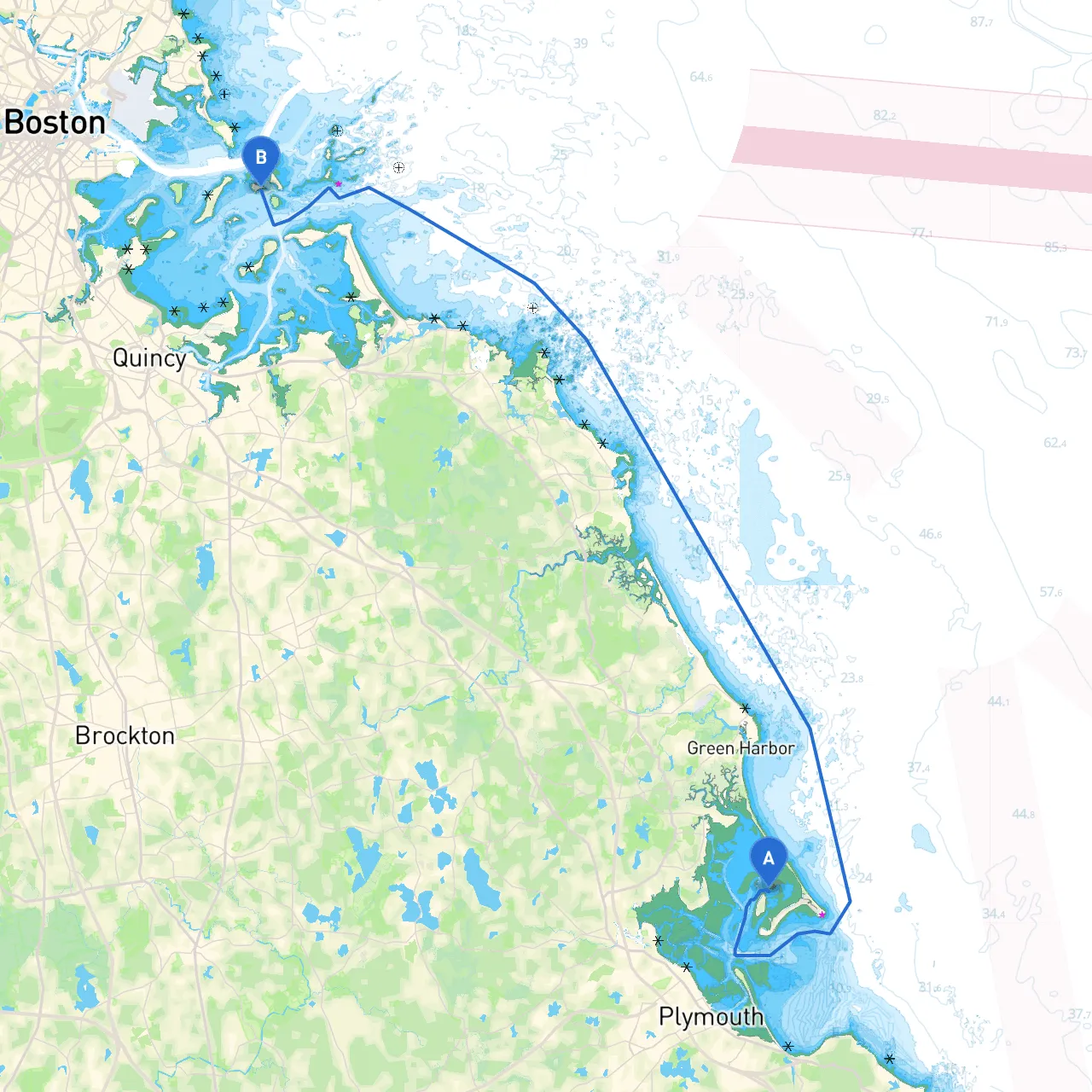 Duxbury to Boston