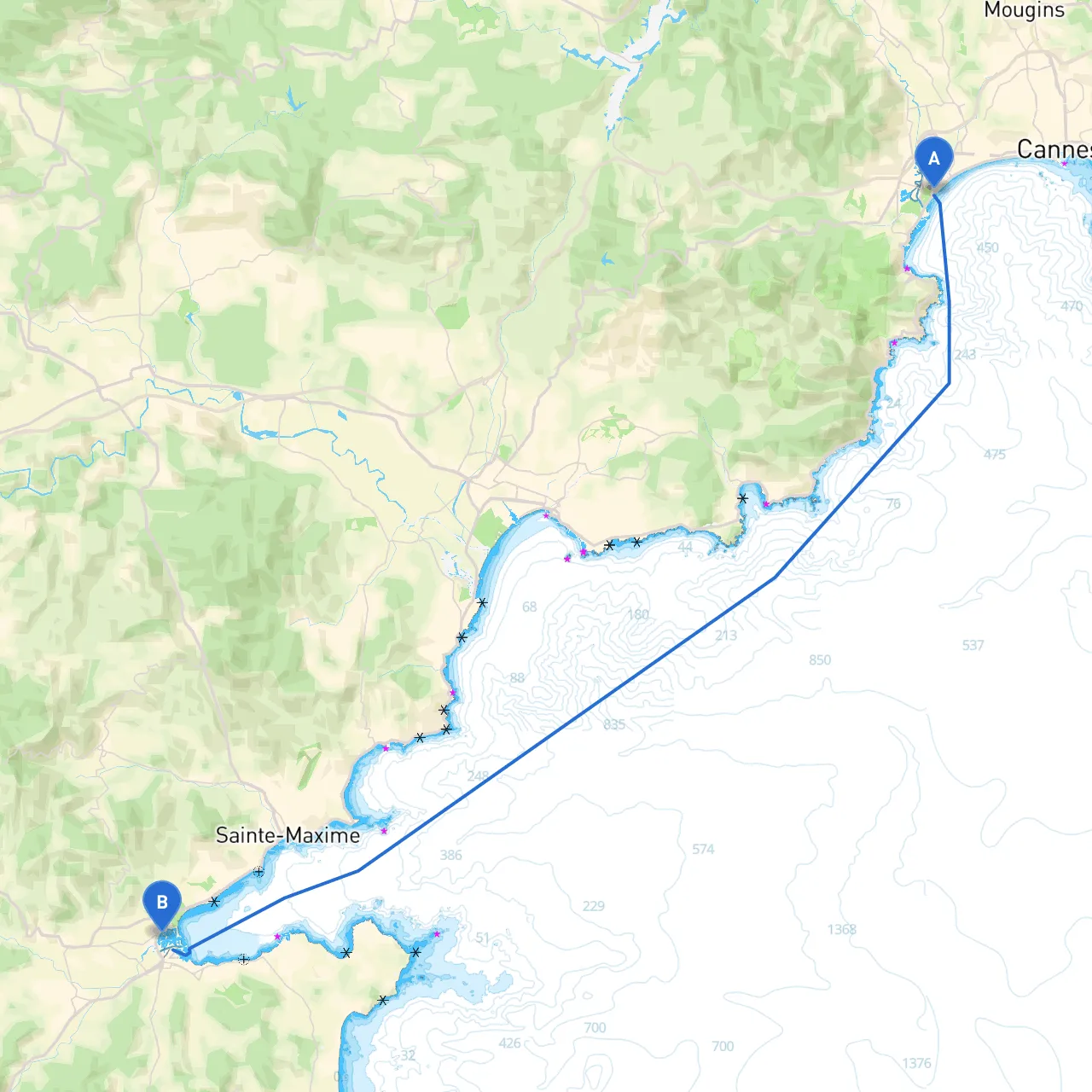 Cannes to Grimaud