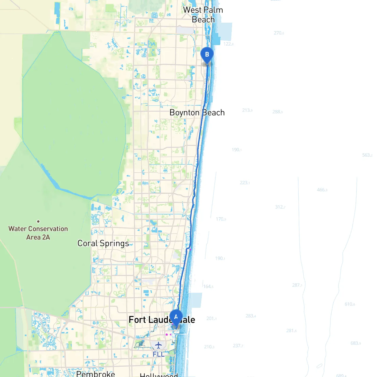 Fort Lauderdale to Lake Worth