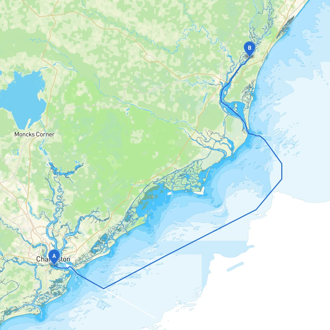Charleston to Pawleys Island
