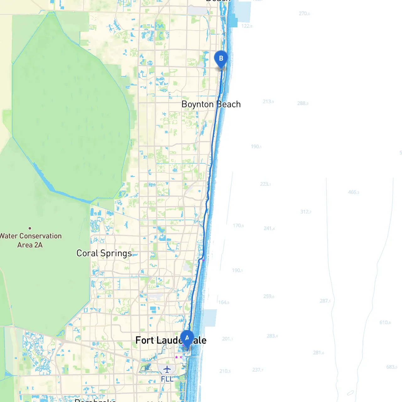 Fort Lauderdale to Lantana