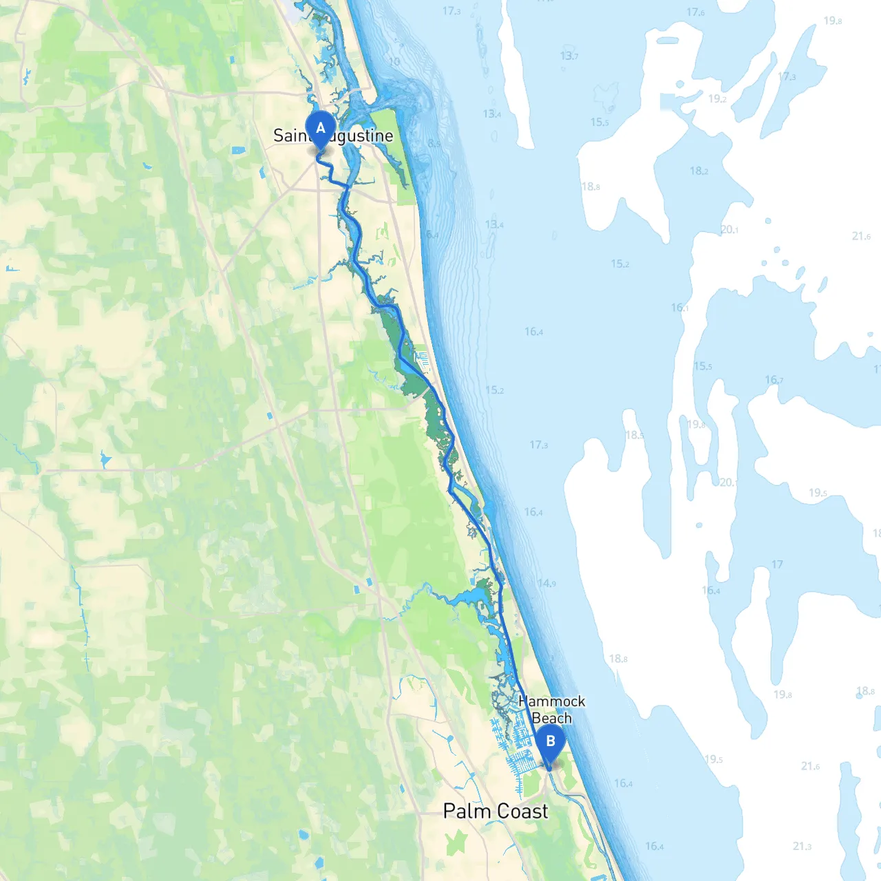 Saint Augustine to Palm Coast