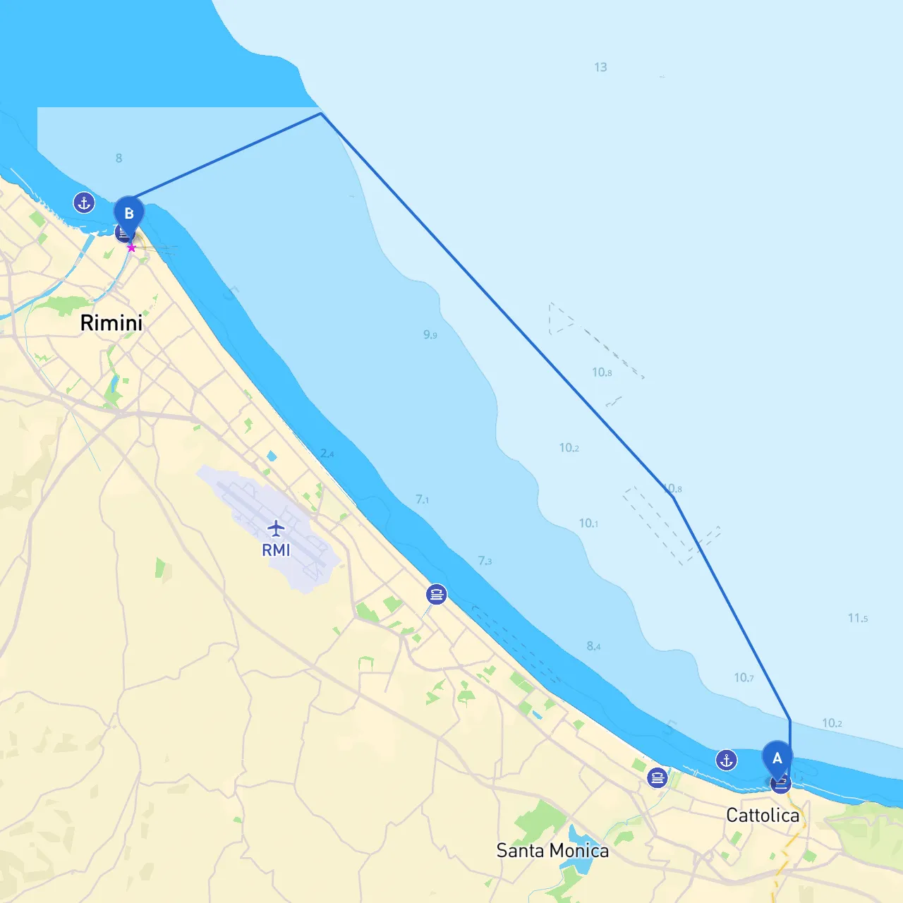 Cattolica to Rimini
