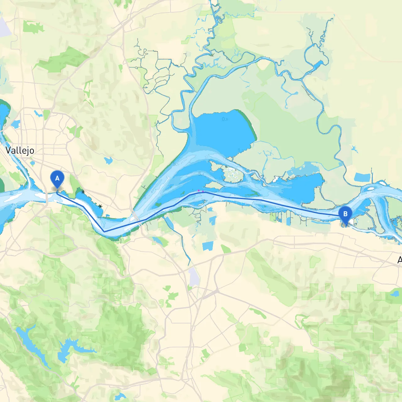 Vallejo to Pittsburg