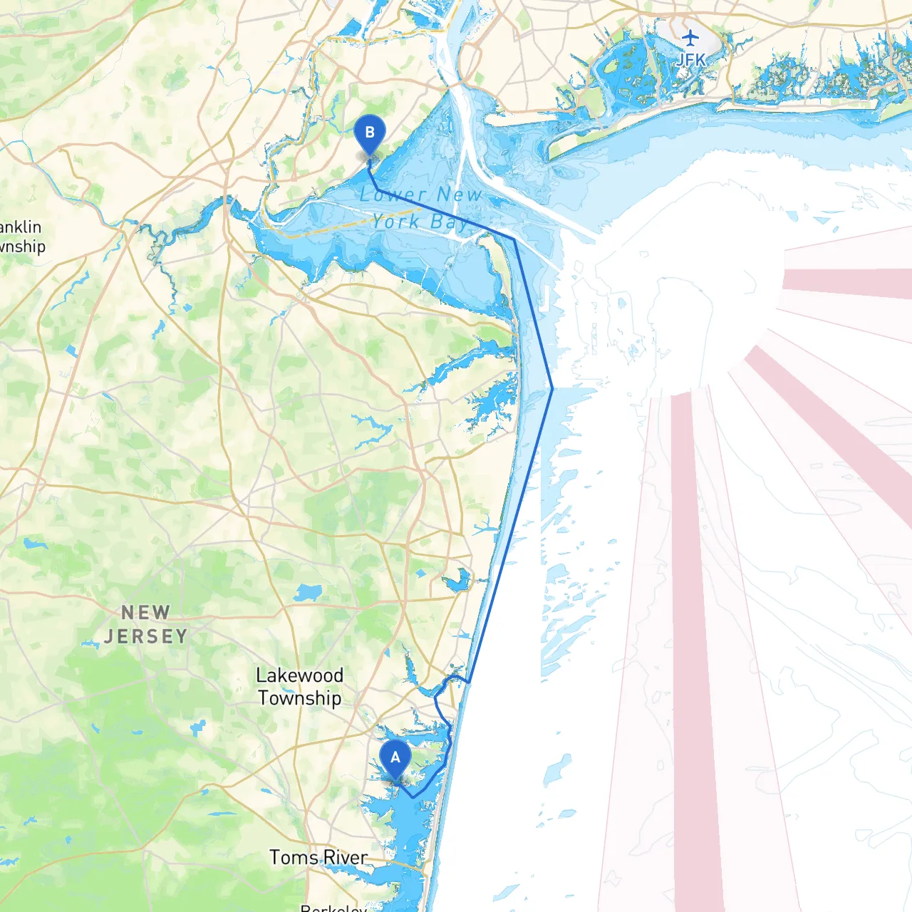 Toms River to Staten Island