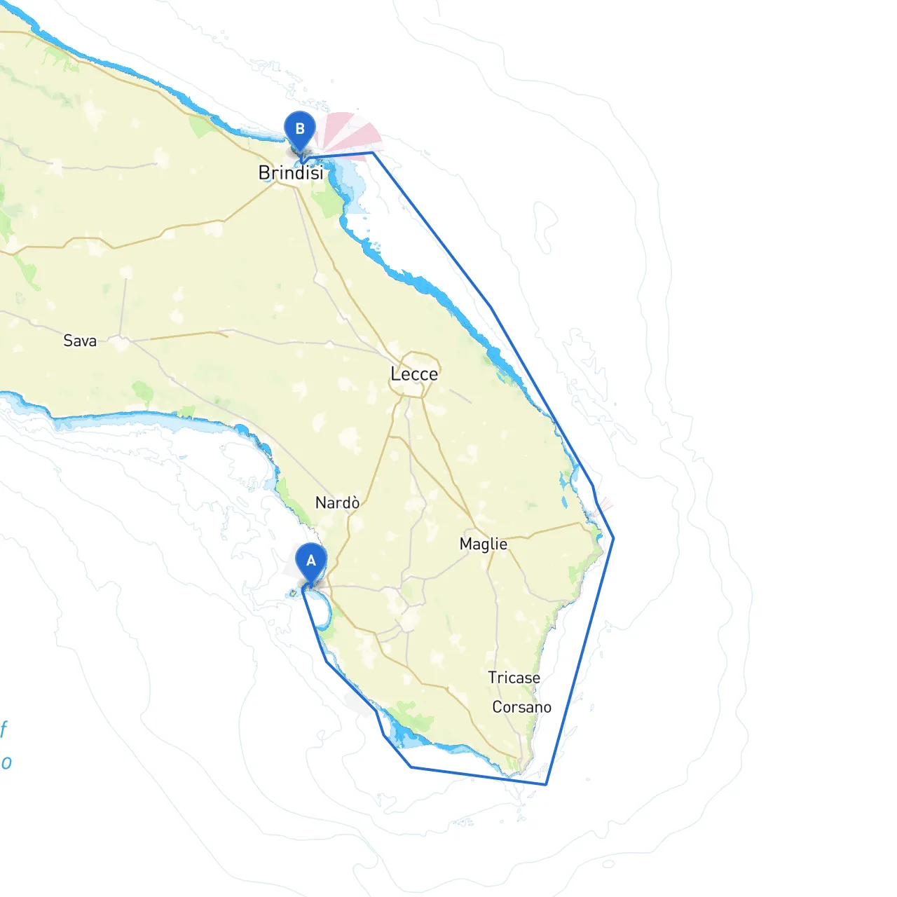 Gallipoli to Brin­disi