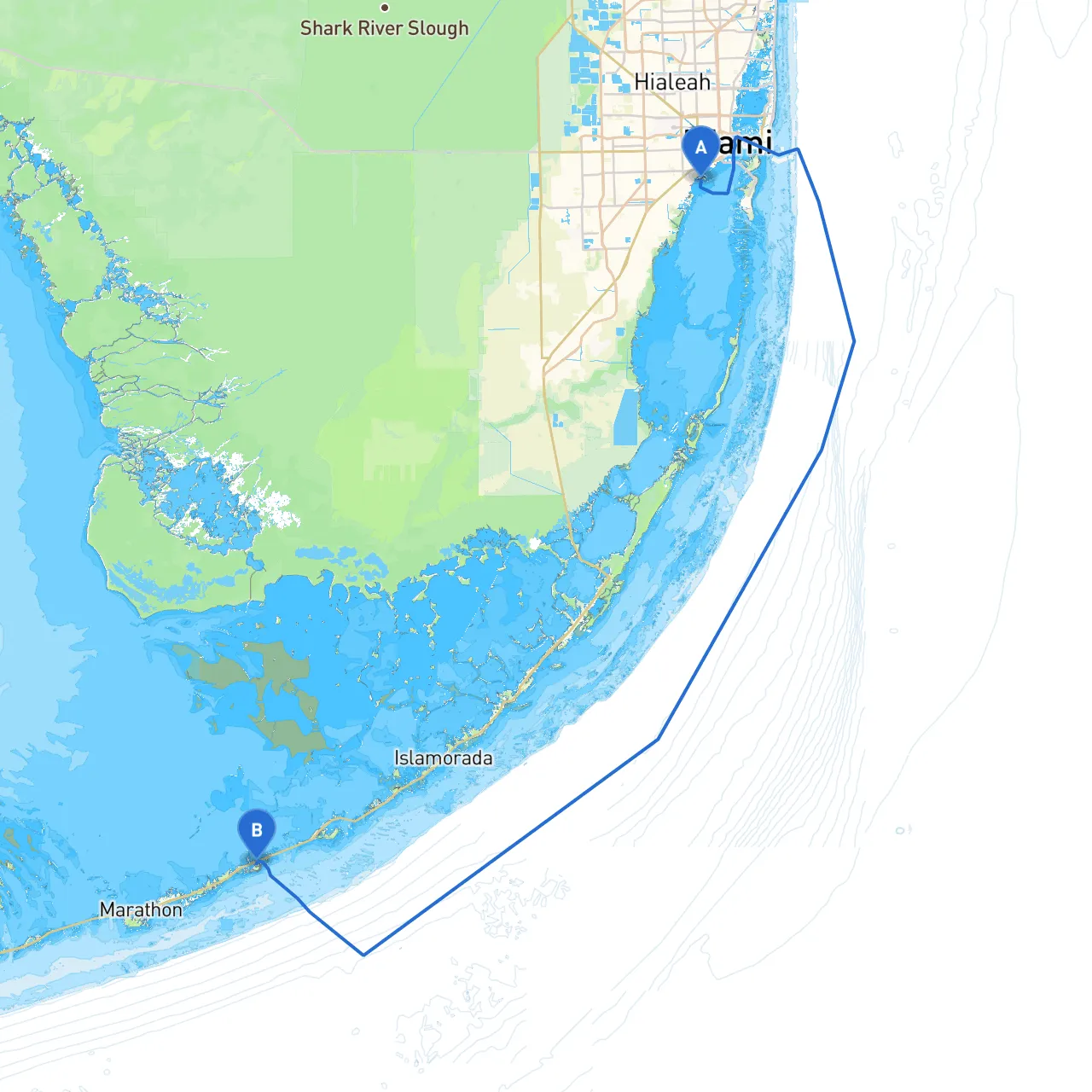 Miami to Duck Key