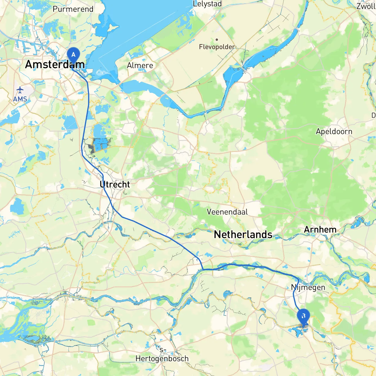 Amsterdam to Katwijk