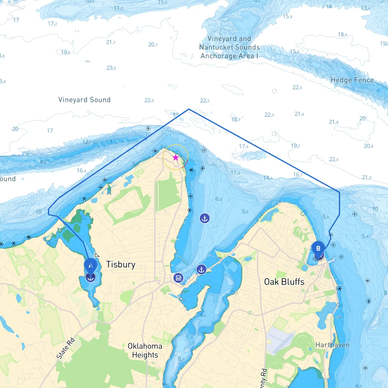 Tisbury to Oak Bluffs