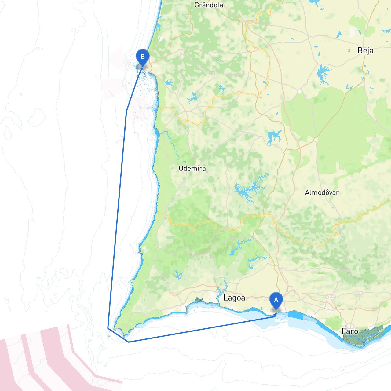 Albufeira to Sines