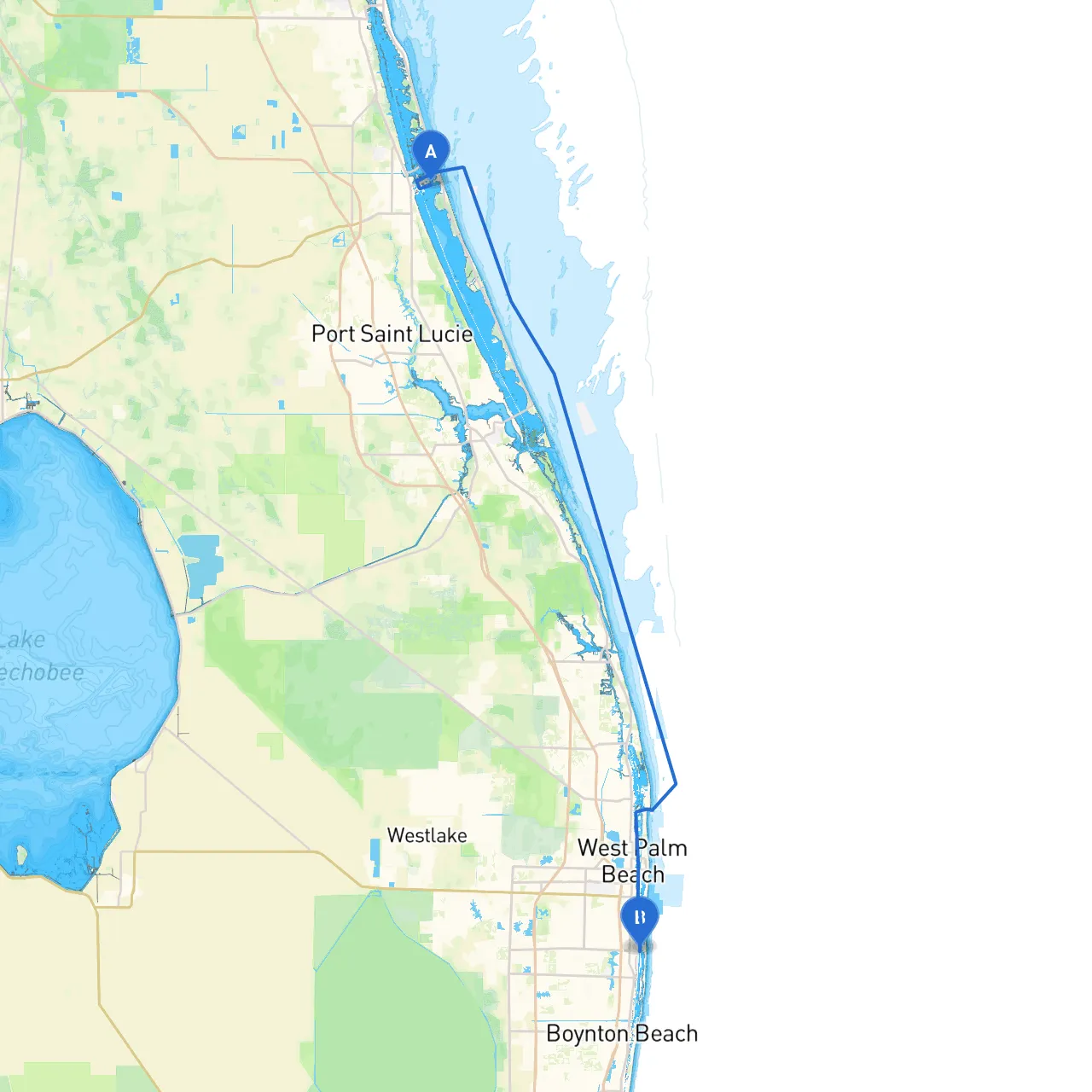 Fort Pierce to Lake Worth