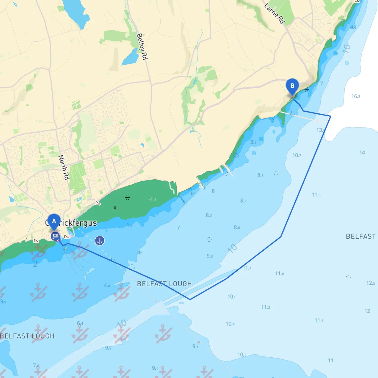 Carrickfergus to Whitehead