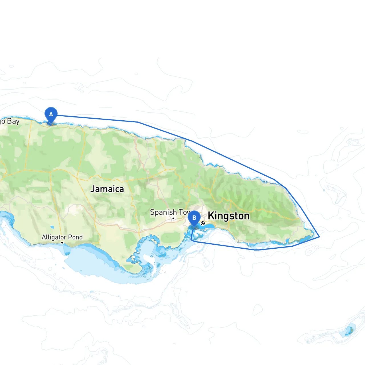 Falmouth to Kingston