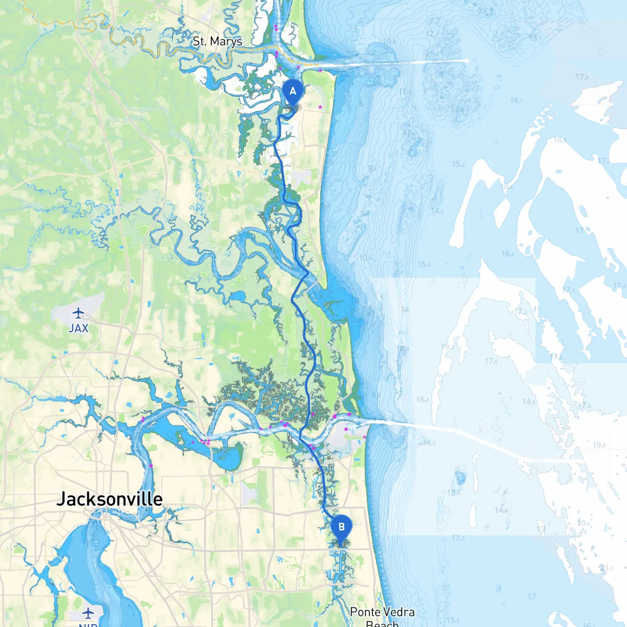 Fernandina Beach to Jacksonville Beach