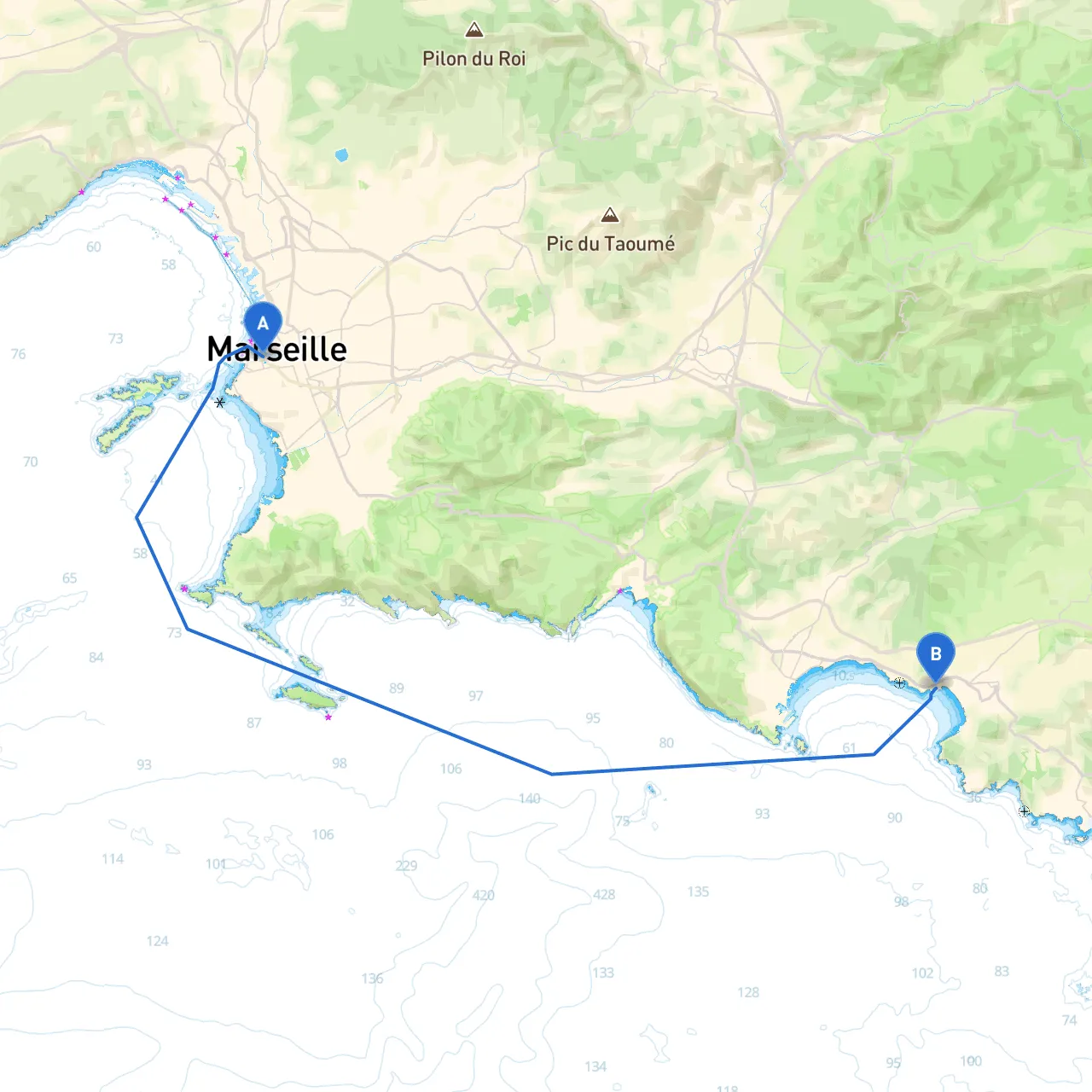 Marseille to Saint Cyr sur Mer