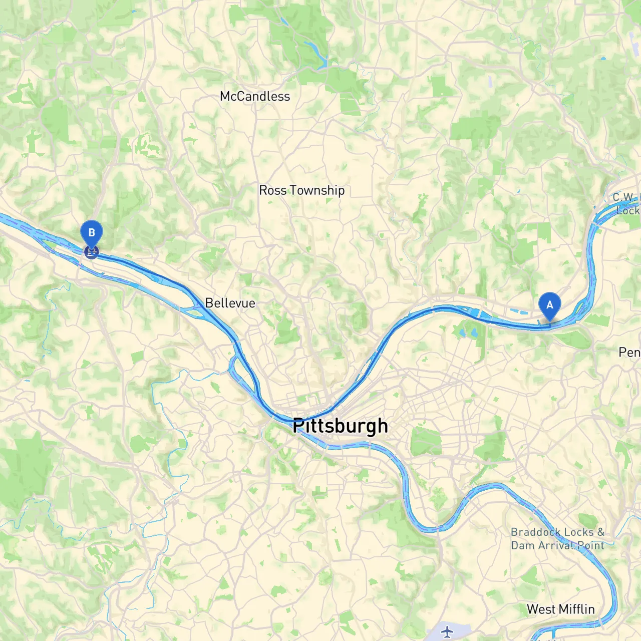 Pittsburgh to Sewickley