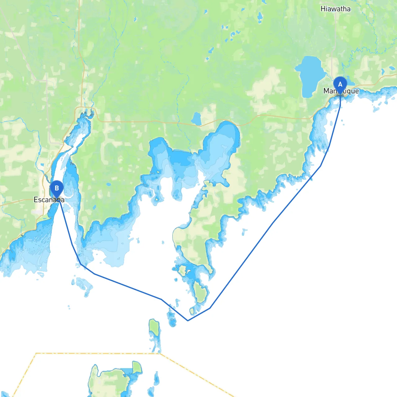 Manistique to Escanaba