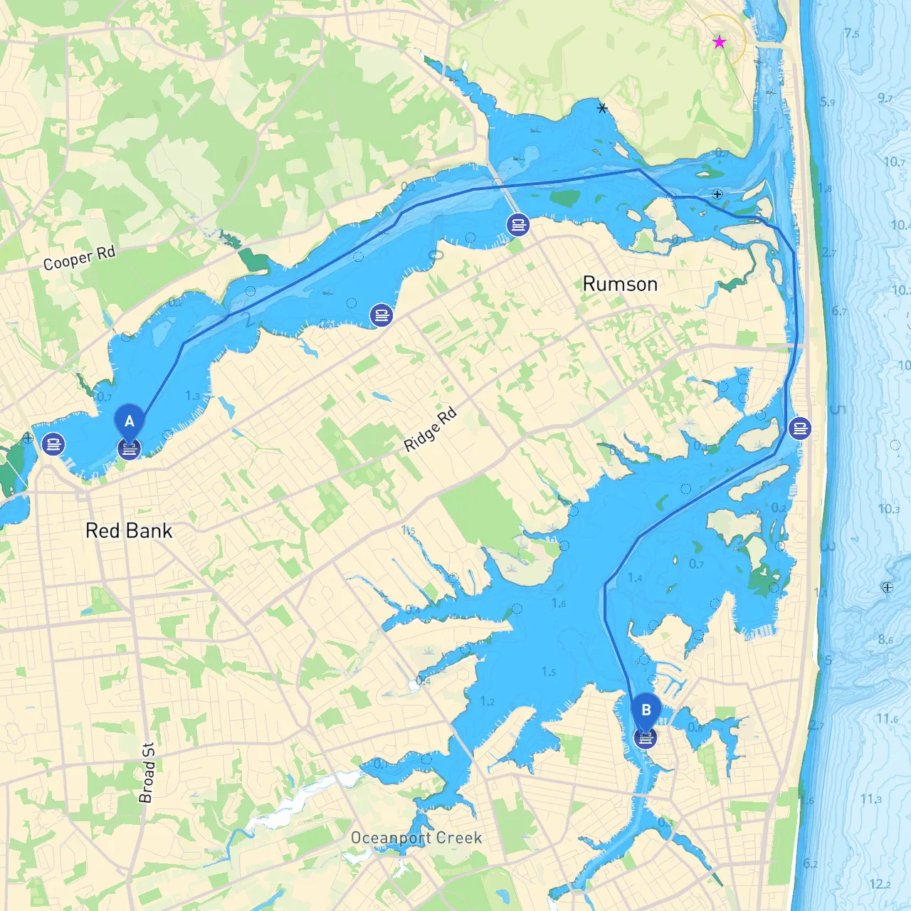 Red Bank to Long Branch