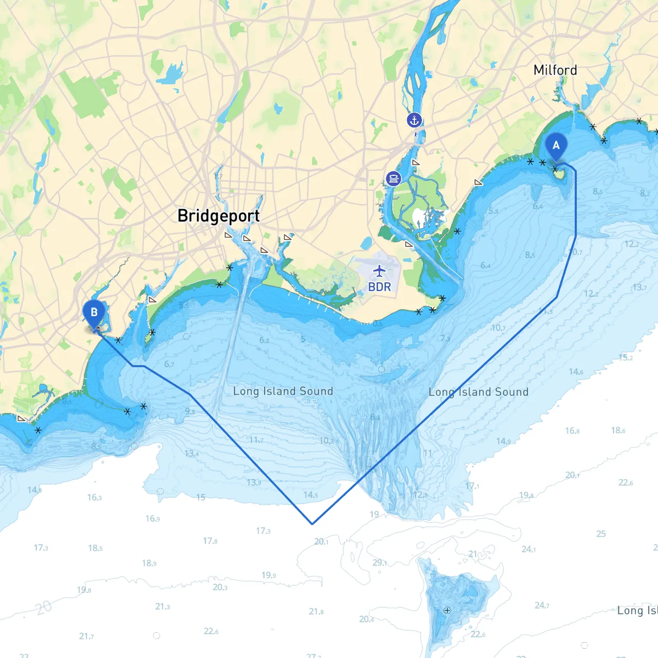 Milford to Fairfield