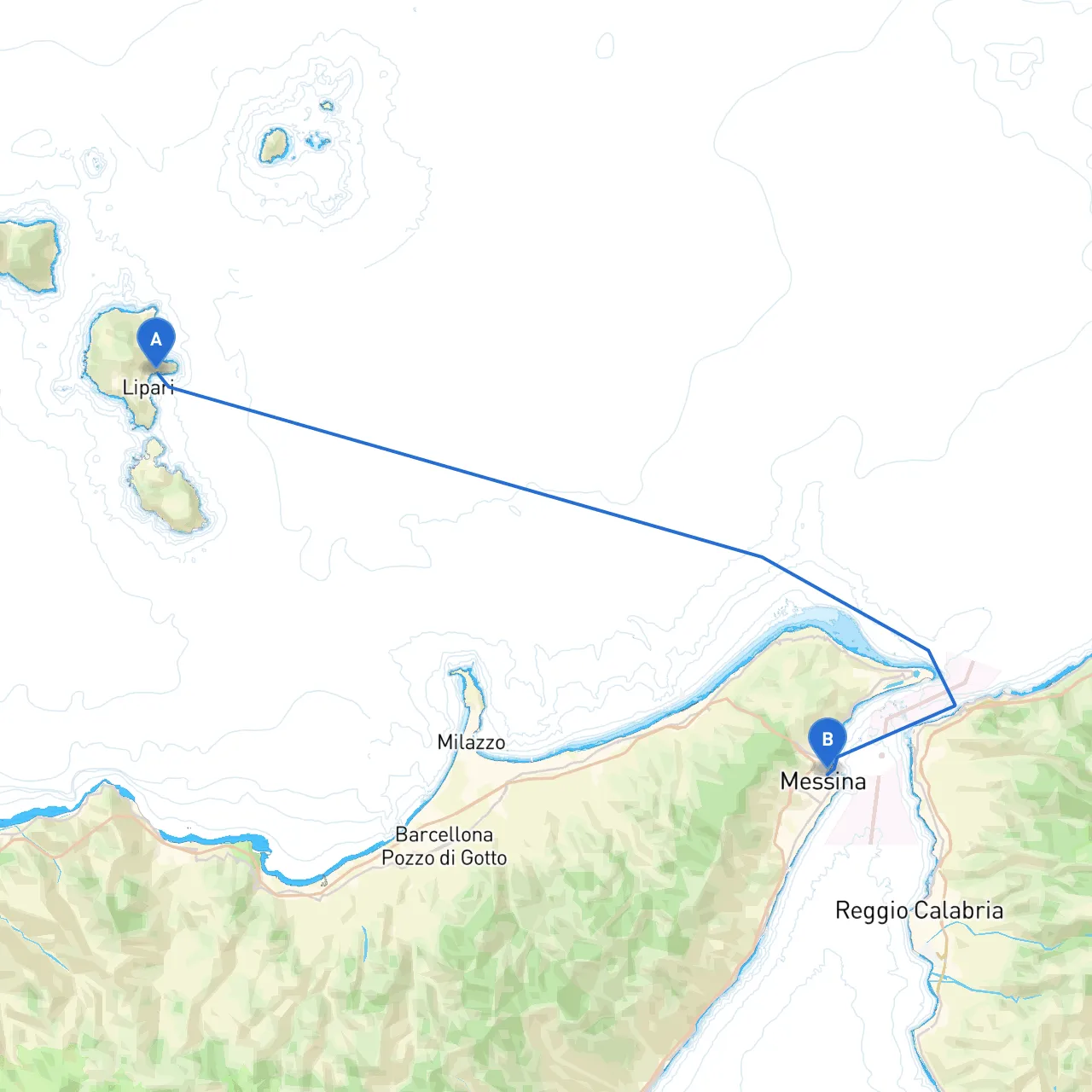 Lipari to Messina