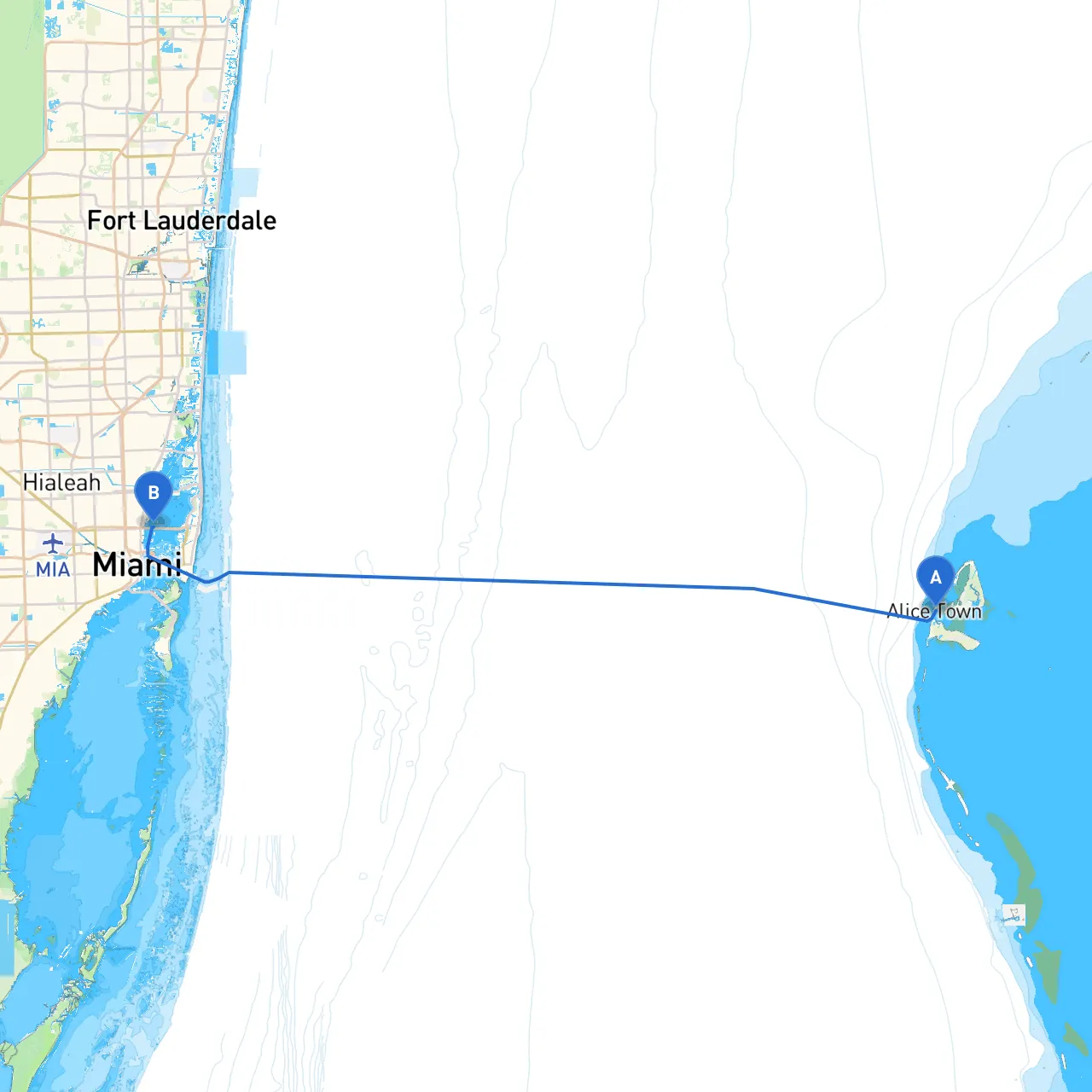 Alice Town to Miami