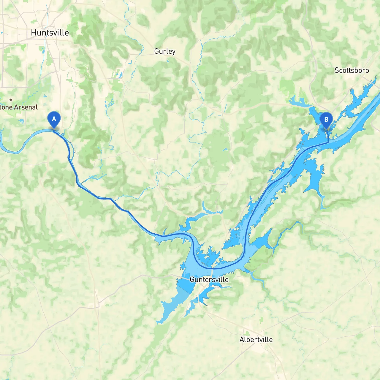Huntsville to Scottsboro